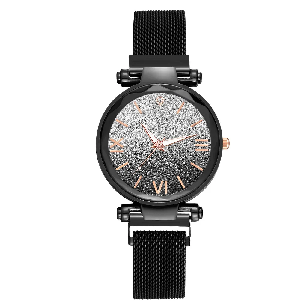 Роскошные часы для женщин с магнитной пряжкой Звездные женские кварцевые