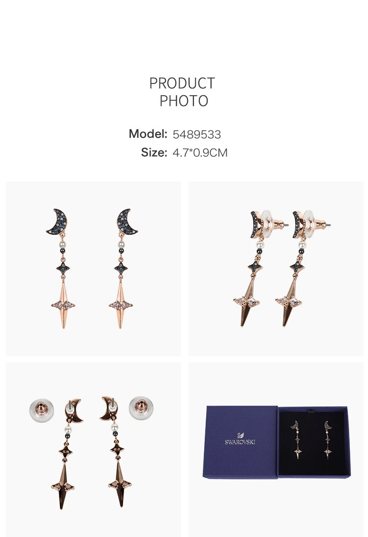 Swarovski знаковые Лебедь Серьги 5193949/5144289/5447083/5447089/5457182/5489533/5382367