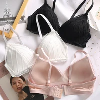 wasteheart new for women fashion pink white sexy lingerie bras cotton panties lace wireless bra sets underwear a b luxury