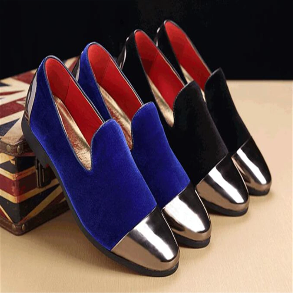 Размеры 37 48 Роскошная модельная обувь для вечеринок мужские лоферы на плоской