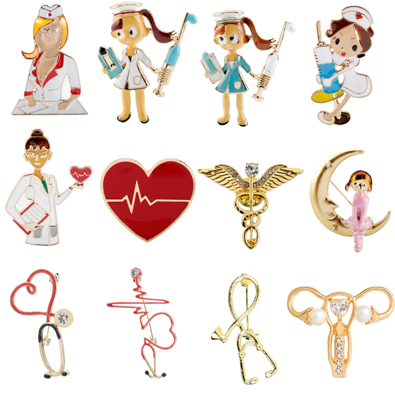 Медсестра Брошь Для женщин мужские креативные браслеты ювелирные изделия с
