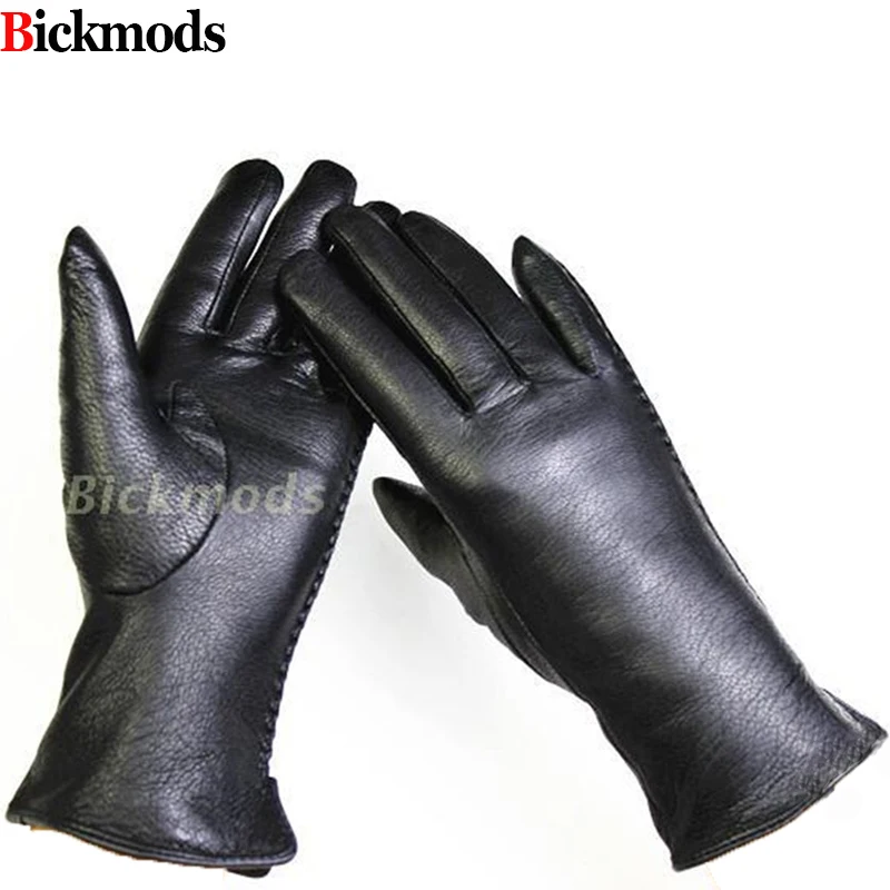 Guantes Eldiven, женские кожаные перчатки, перчатка из оленьей кожи, боковое тиснение, стильная бархатная подкладка, теплая, осенняя и зимняя