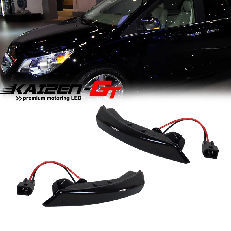 Последовательное Янтарное светодиодное переднее боковое зеркало для