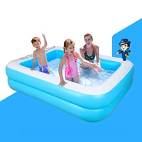 large size blue baby bathtub double layer inflatable swimming pool cute baby sand table inflatable bathtub water game activities