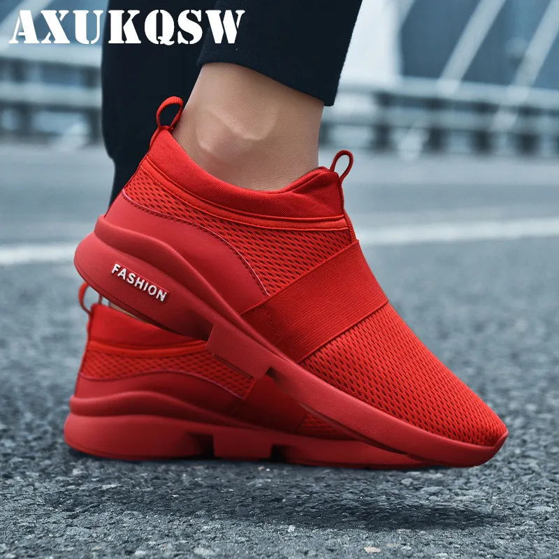 Damyuan Men Shoes Light Sneakers 46 Men Breathable Jogging Shoes 2020 Autumn Fashion Running Shoes Red Casual Lightweight Shoes