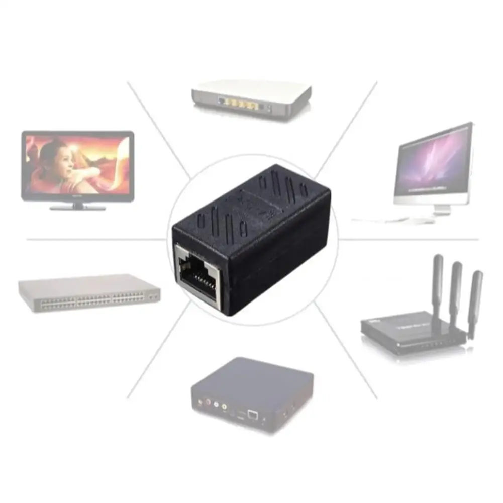 

1pcs RJ45 Modulaire RJ 45 CAT8 8P8C Female To Female LAN Coupler Ethernet Adapter Connector Netwerk Plug O1B6