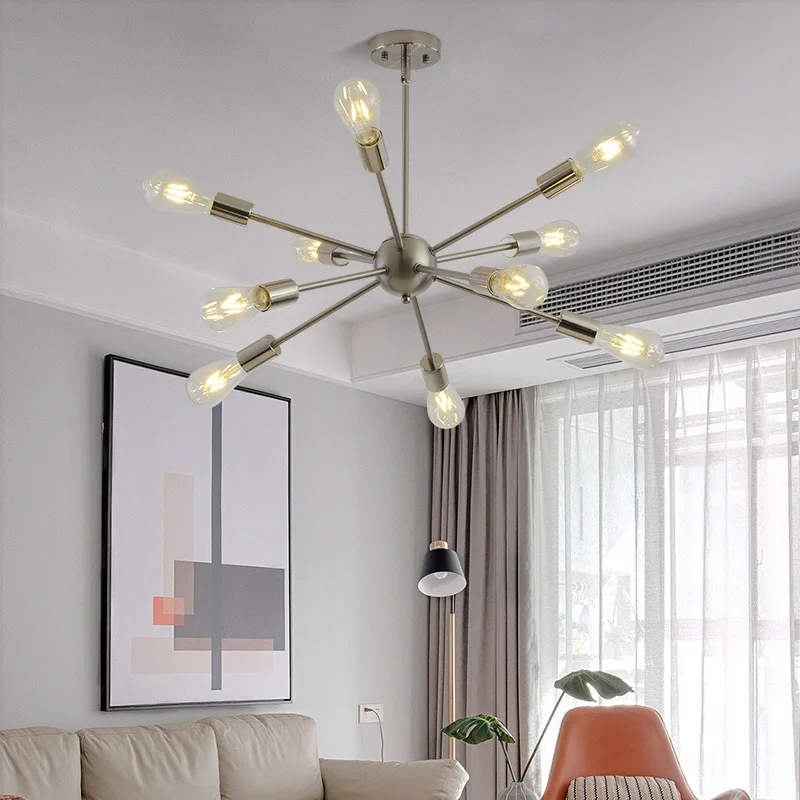 Люстра &quotСпутник&quot Латунные современные подвесные лампы античное золото