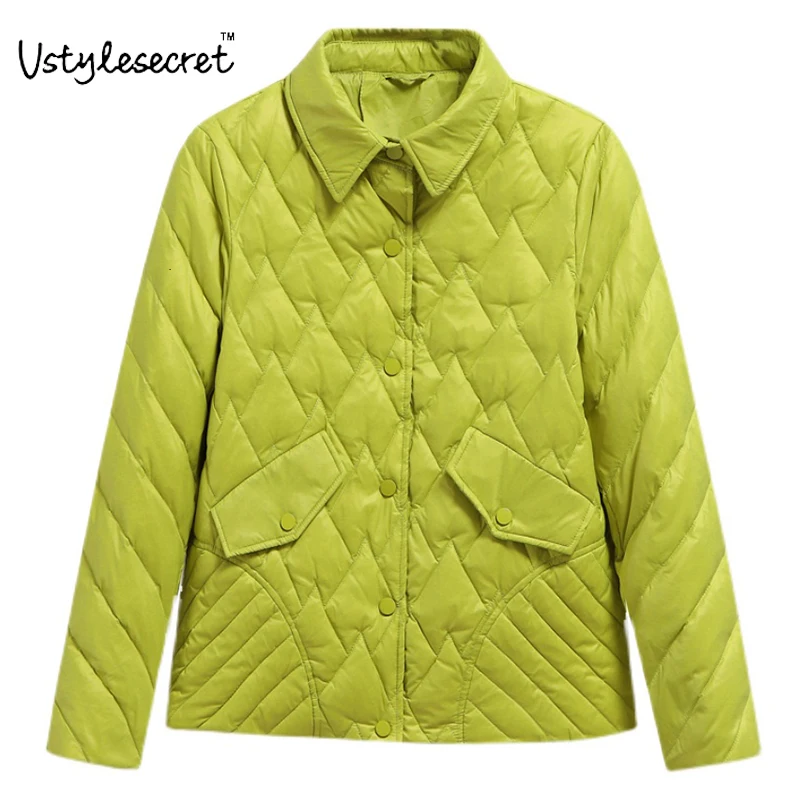 

Куртка пуховая Ультралегкая женская, осень 2021, новая мода, европейский стиль, женская однотонная куртка, короткая модель U10868