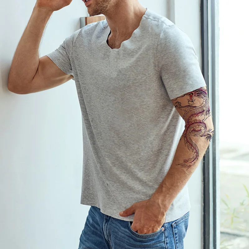 Татуировка китайского дракона искусственная водостойкая Временная наклейка для