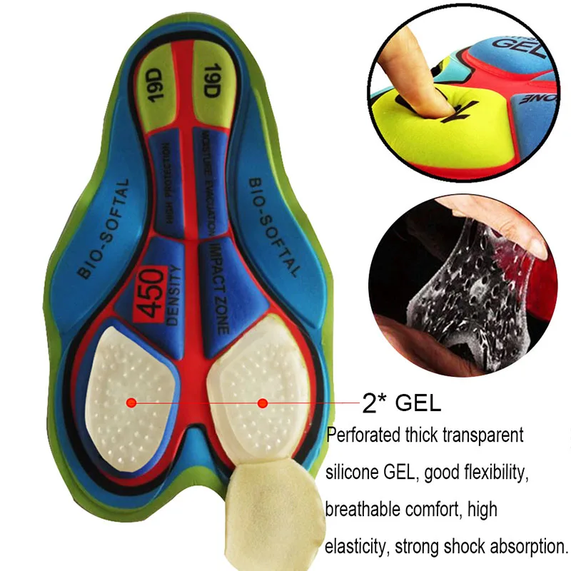 Велосипедные шорты 19D велосипедное Спортивное нижнее белье компрессионные