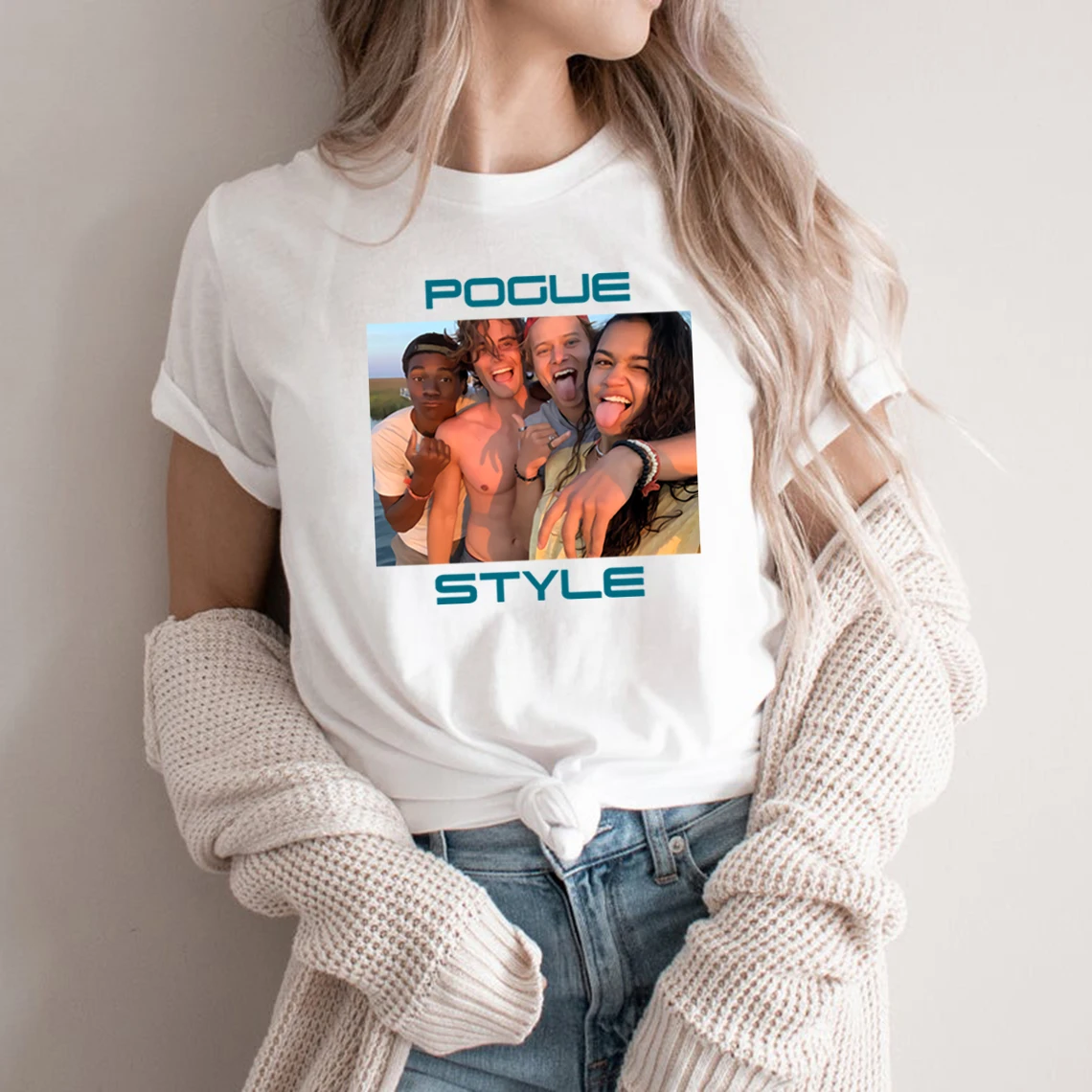 

Лидер продаж 2021, футболка в стиле Pogue с внешним банком, футболка в стиле Pogue Life, футболка OBX, женские футболки, летняя женская футболка, футболки с графическим рисунком, топы