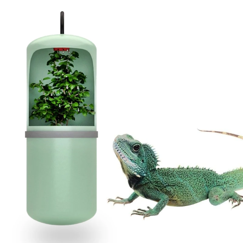 

Автоматическая поилка для рептилий, питьевой фонтан с яркими листьями, питьевой дозатор для террариума, земноводного питья
