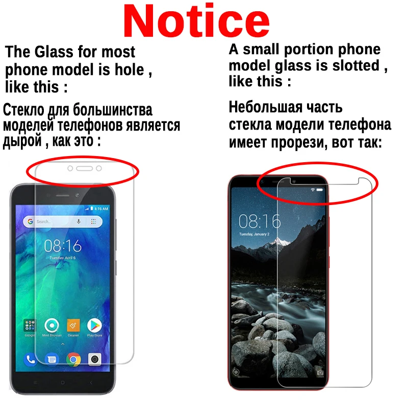 2 шт. закаленное стекло на Redmy 7 7a защита для экрана 6 6a Note Go Xiaomi Mi 8 A2 Lite 9 A1 защитное