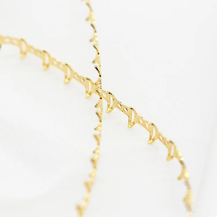 5 м проволочная обертка Chain14K позолоченный латунный металлический браслет цепочка фурнитура DIY крошечный камень смола основа обернутый провод цепи аксессуары