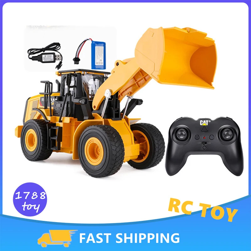 

HUINA 25003 1:24 RC Truck Heavy Bulldozer Caterpillar Tractor Model Engineering Car Excavator Radio Controlled Car Toys for Boy