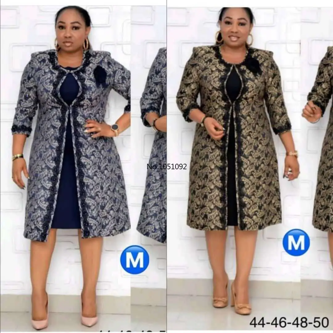 Комплект из 2 предметов африканские платья для женщин OL размера плюс платье в