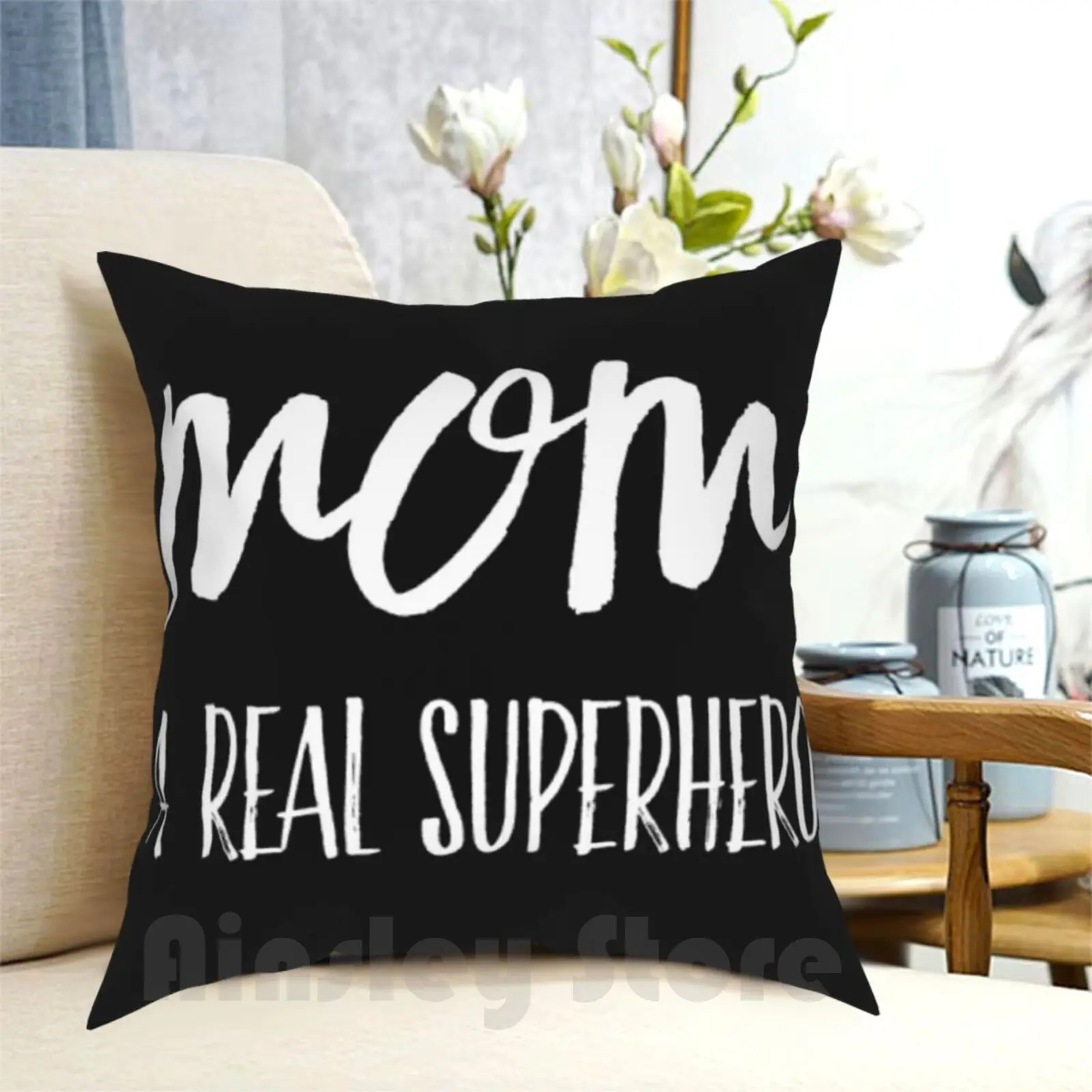 

Мама настоящий Super hero Подушка Чехол с принтом домашняя мягкая подушка DIY крышка мама Hero Super hero