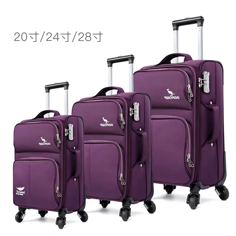 Carrylove 2" 24" 2" дюймов мягкий водонепроницаемый чехол на колесиках для путешествий 3 штуки набор дорожных чемоданов на колесиках - Цвет: A set of 3