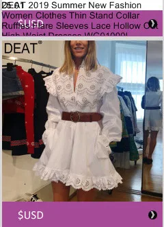 [DEAT] Высокое качество, осень, новое модное черно-белое Сетчатое Hemline без рукавов с вырезами, женское уникальное платье YC590