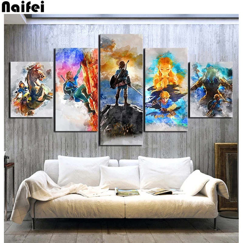 Легенда о Зельде игры фотографии 5D DIY Полный Круглый алмаз живопись 3D вышивка