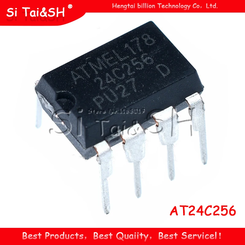 10 шт./лот AT24C256 24C256 AT24C256N 2 проводной последовательный EEPROMs IC DIP 8| |