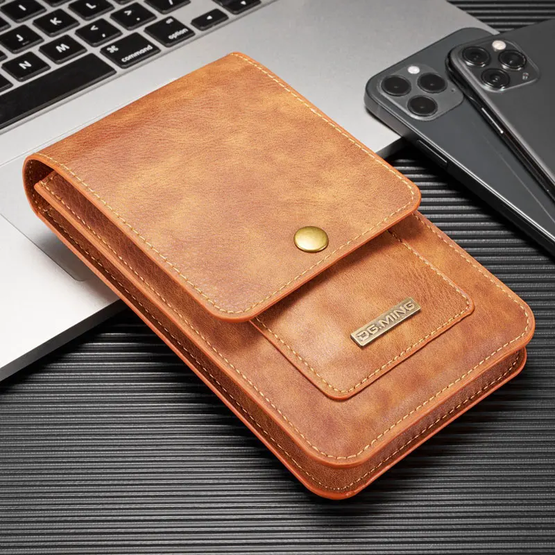 Universal Phone Pouch For iPhone 12 11 Pro XS Max X XR 8 7 6 Plus Case Leather Cover Belt Clip Holster Bags for Samsung Huawei