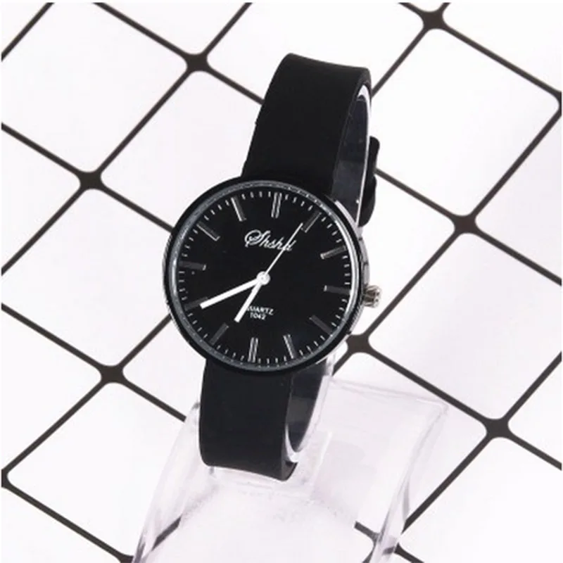 

Women Candy Color Quartz Wrist Watch Lady Silicone Band Simple Style Watch NIN668