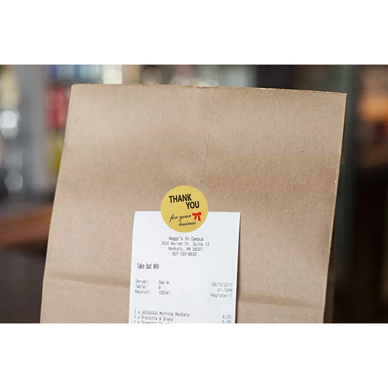 Крафт-бумага &quotСпасибо за ваш бизнес&quot наклейки Скрапбукинг для этикетки