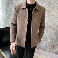 2021 mens cotton coat autumn and winter short woolen jacket jacket fashion windbreaker youth personality fashion mens clothing