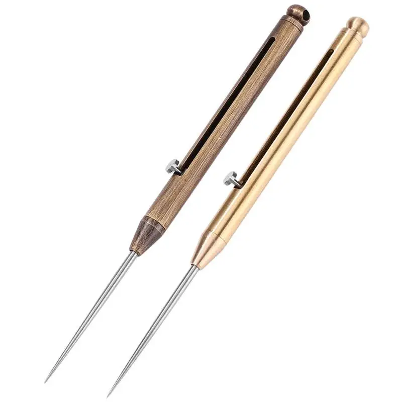 

Portable Push-Pull Spring Toothpick Holder Titanium Alloy Outdoor Toothpick