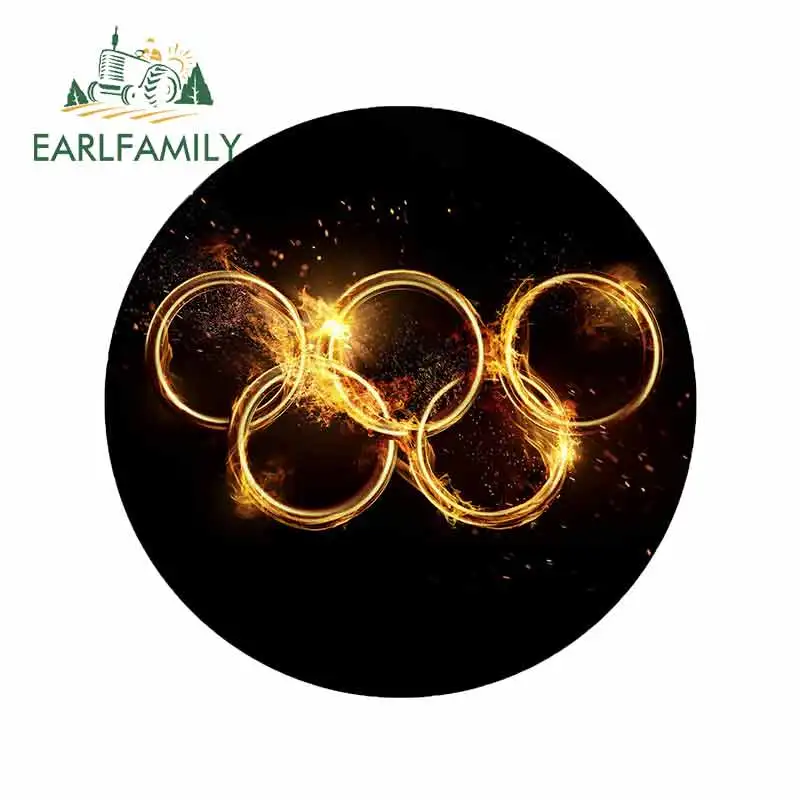 Earlfamily 13см Х для Олимпийских колец Атлет Упражнение Автомобиль Наклейка Грузовик DIY Водонепроницаемая Солнцезащитная Непромокаемая Наклейка 3D.