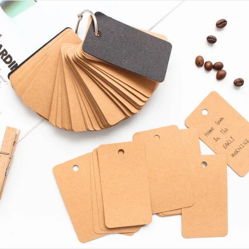 2 шт./партия Железный Круг Круглый Мини-блокнот для заметок крафт пустой бумажный