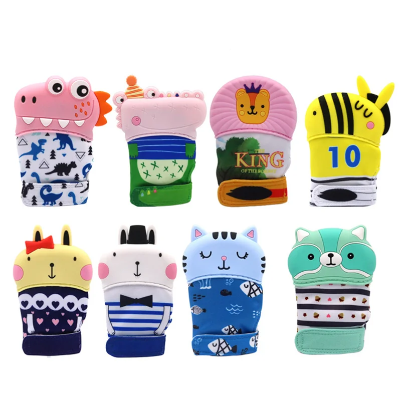 

Food Grade Baby Silicone Teether Gloves 1pc Cartoon Shape Newborn Molar Stick BPA Free Teeth Chewing Mittens Health and Safety