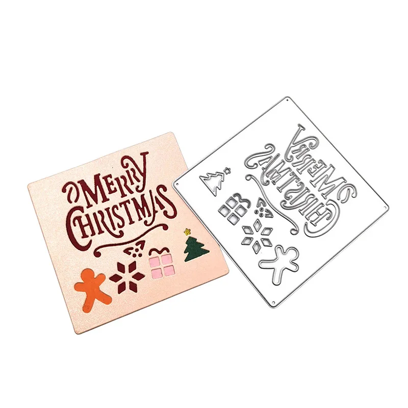 Carbon Steel Cutting Knife Mould Merry Christmas Embossing Snowflake Snowman Bells Christmas Tree Template Xmas Decoration