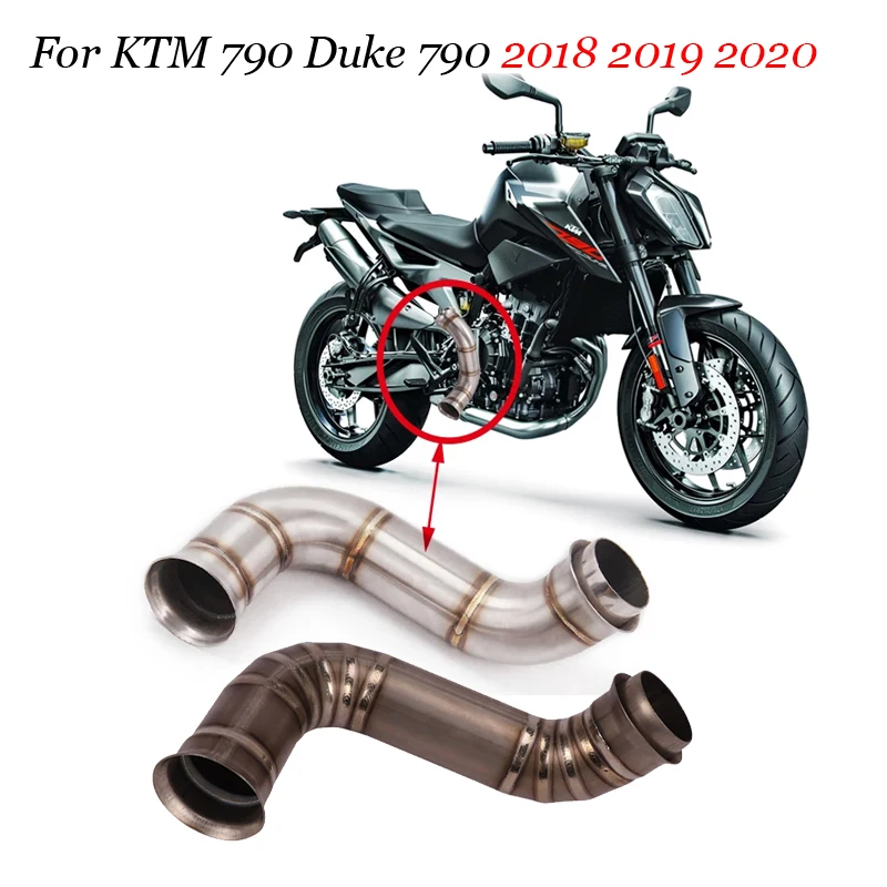 

For KTM 790 Duke 2018 2019 2020 Motorcycle Exhaust Escape Accessories Slip-on Motorcycle Exhaust Muffler Middle Link Pipe 790