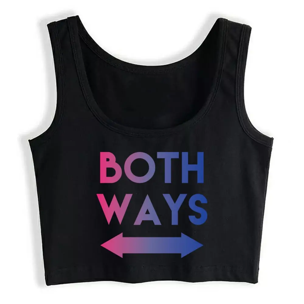 

Crop Top Female Both Ways Bisexual Hip Hop Harajuku Print Tank Top Women