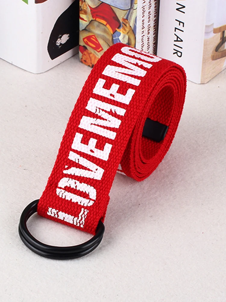 Новый холщовый ремень женский электрофорез пряжка простой тренд Дикие ретро