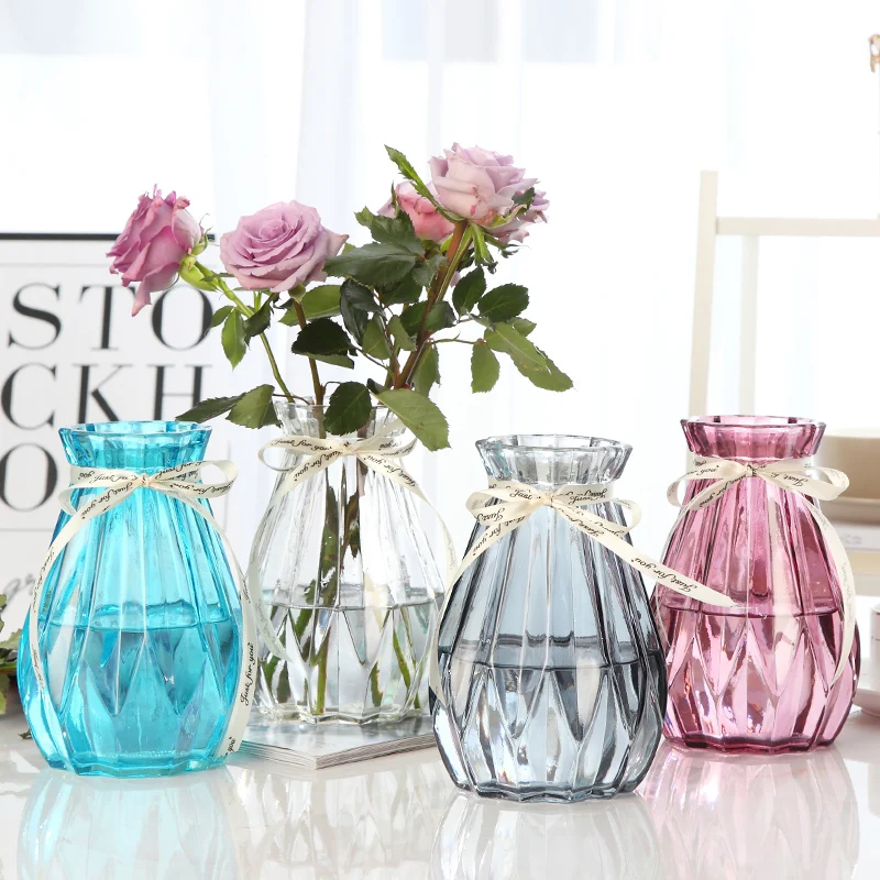 

Vase Glass Flower Pot Home Decor Decoracion Salon Casa вазы для интерьера 2020 украшения для комнаты домашний декор Jarron