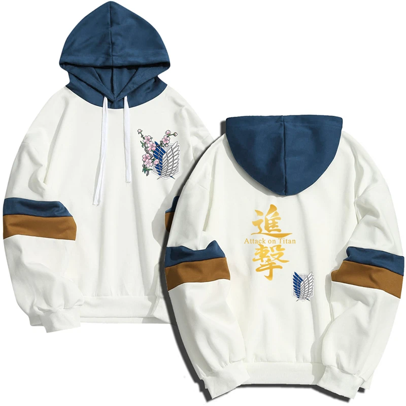 

Anime Attack on Titan Cosplay Costumes Hoodie Splicing Sweater Hoodie Spring and Autumn Adult COS Apparel Christmas Halloween