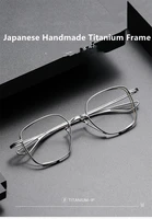 japanese brand titanium ultra light gafas dtx124 hand made reading eyeglasses myopia prescription glasses frames men de oculos