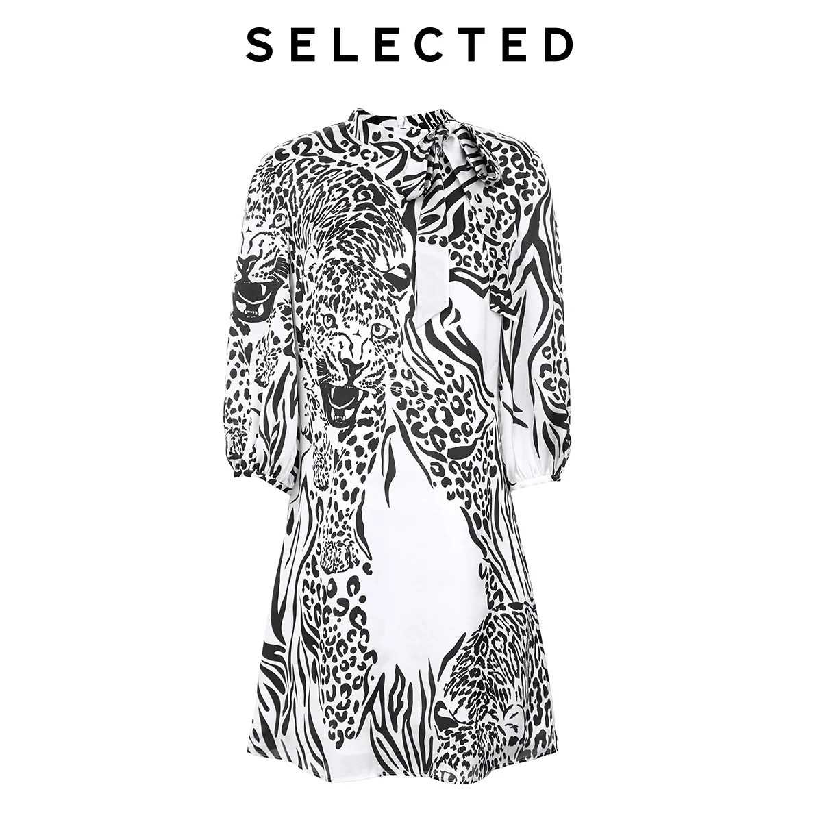 

SELECTED Women's Leopard Prin Tedtemperament 3/4 Sleeves Dress SIG|41932J510