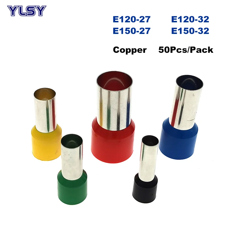 

50 шт., обжимные клеммы для проводов с медной трубкой