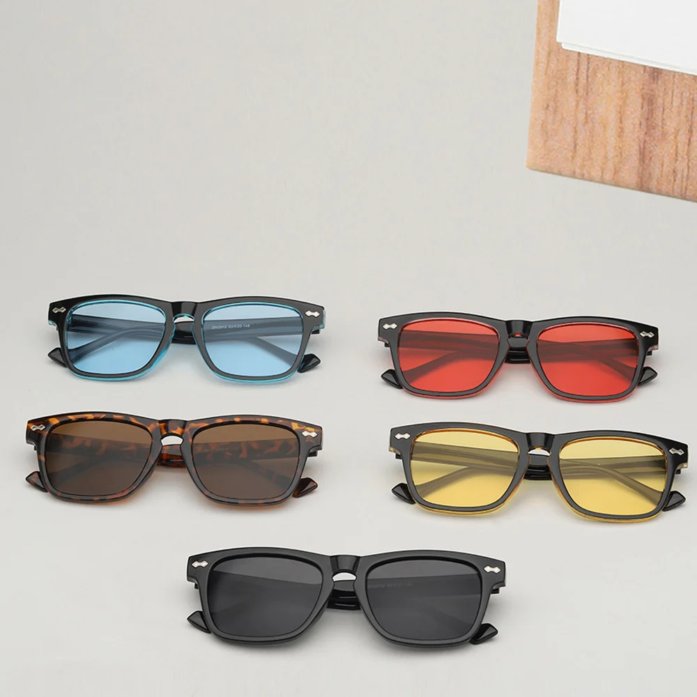 

2022 Classic Square Sunglasses For Men Clear Ocean Lenses Sun Glasses Women Luxury Brand Designer Rectangle Rice nail Eyeglasses