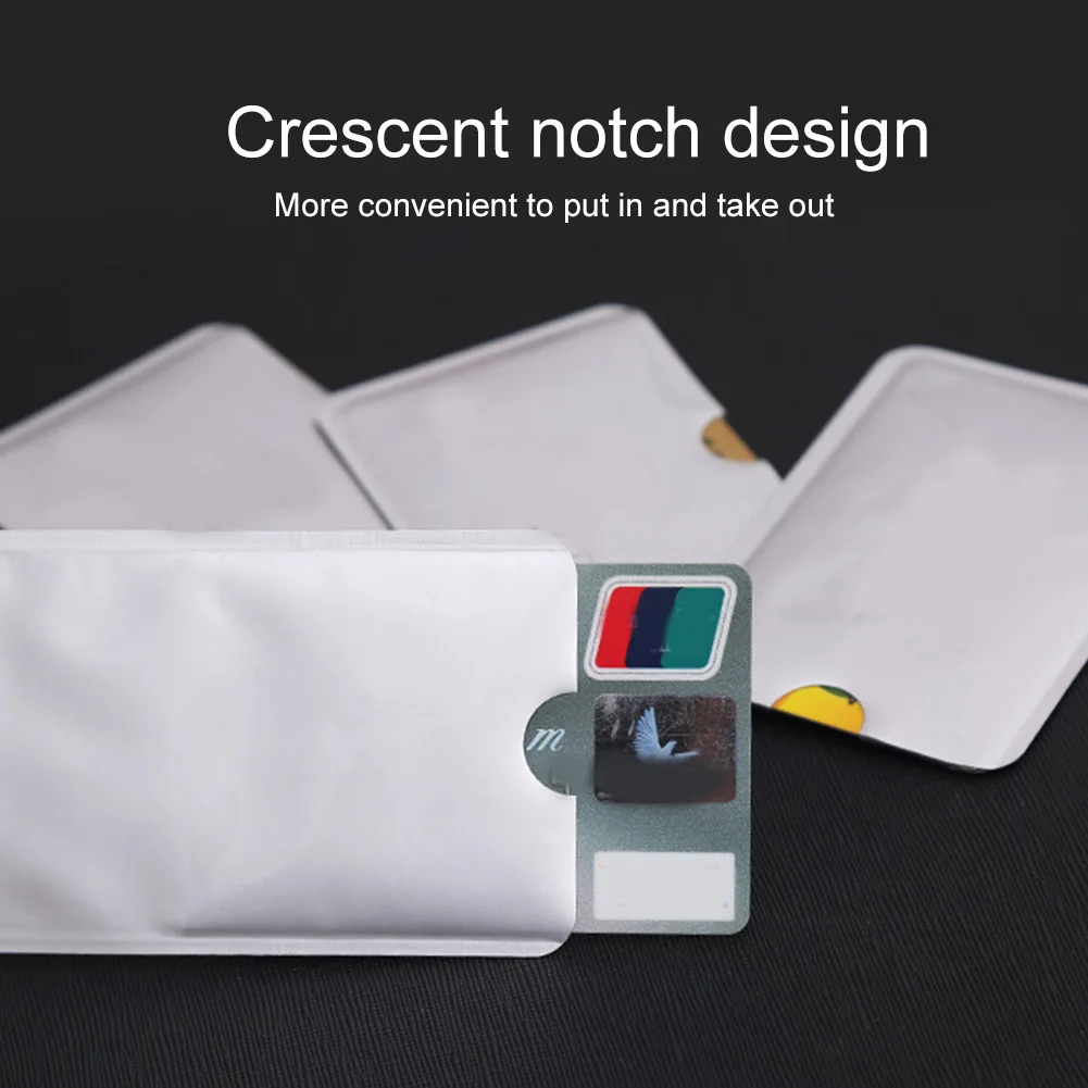 10 шт. Серебряный анти-сканирующий Rfid рукав протектор Кредитная Id карта