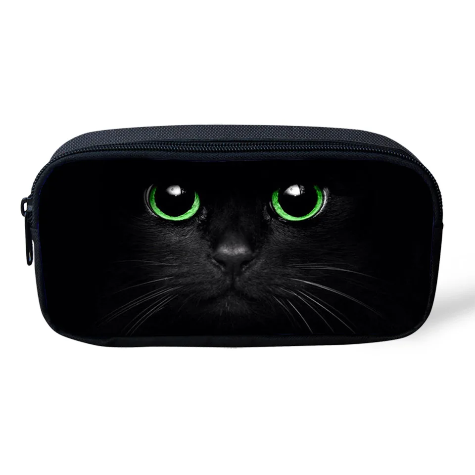 HaoYun детский чехол карандаш с рисунком черных котов для студентов канцелярская