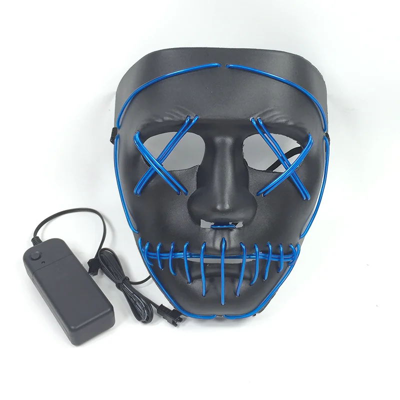 Светящаяся замаскированная маска для лица аксессуары неоновая светильник ная