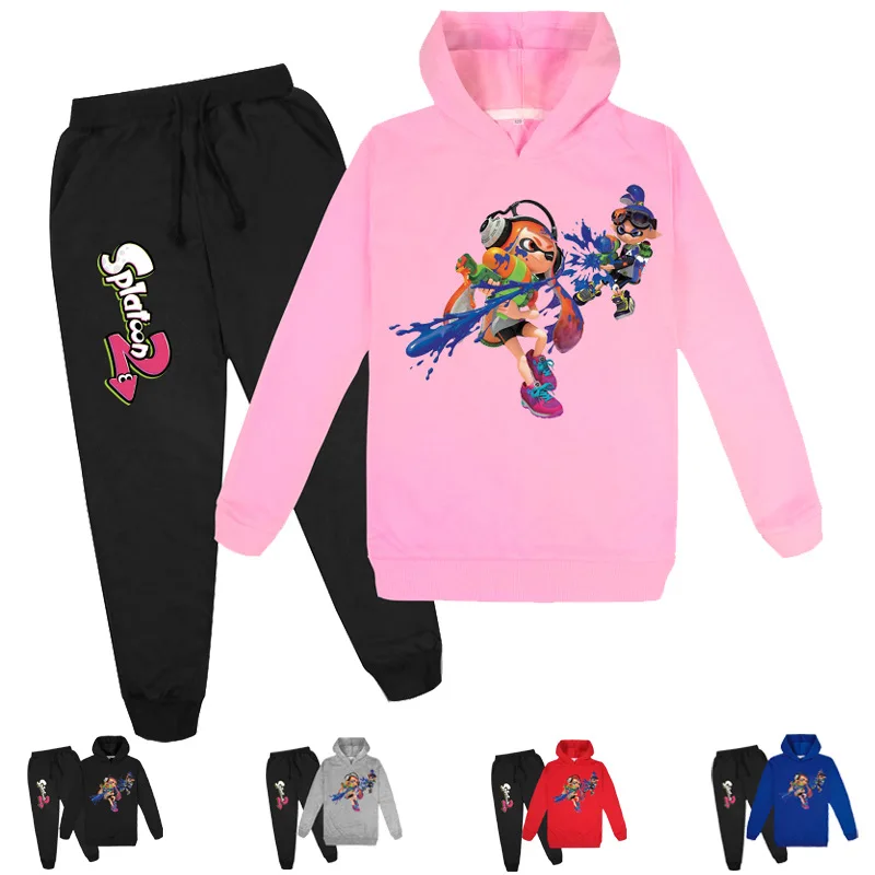 Conjunto de Sudadera con capucha para ni&ntilde;os y ni&ntilde;as, Conjunto de sudadera y pantalones, conjunto de 2 piezas, Oto&ntilde;o, 2021-0