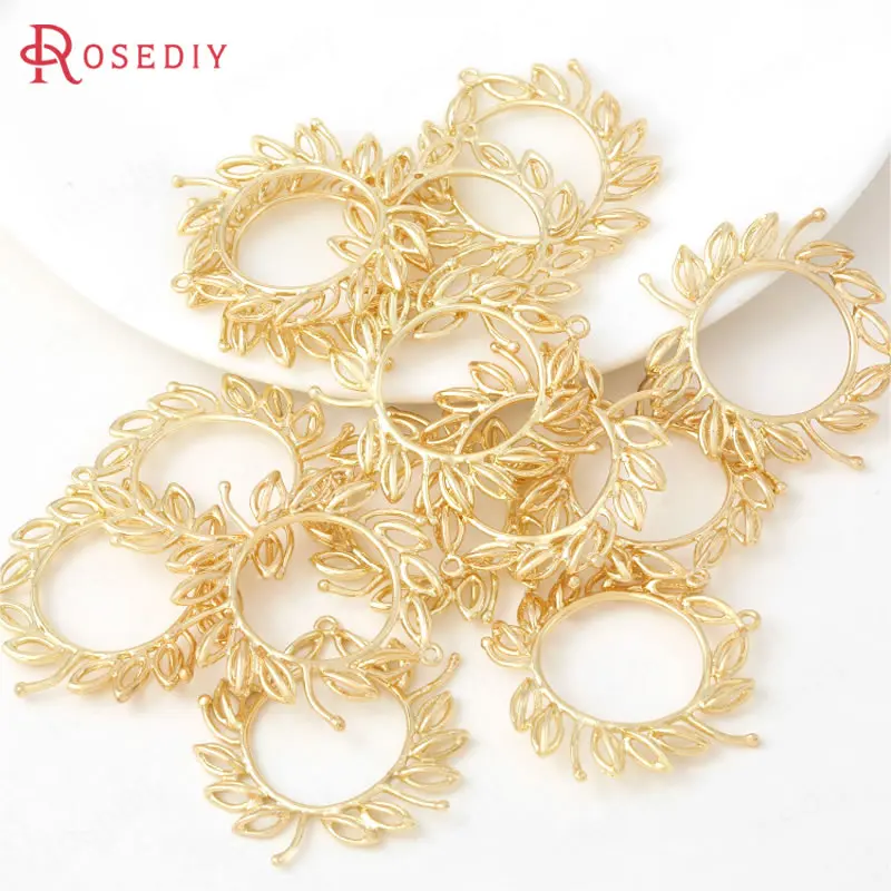 6PCS 31*32MM 24K Gold Color Plated Brass Dandelion Charms Pendants Diy Jewelry Findings Earrings Accessories Wholesale | Украшения и