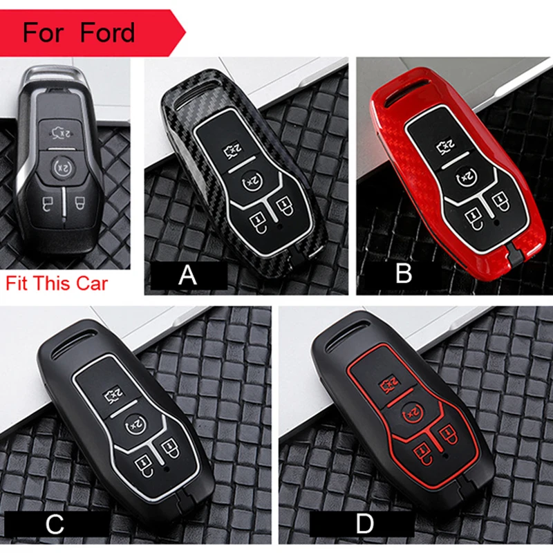 Чехол для ключей из углеродного волокна для Ford Fusion Mondeo F-150 Explorer Edge Fob Shell