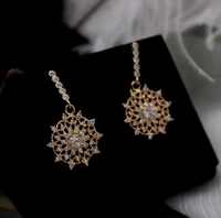 925 sterling silver needle sparkle zircon bohemian lace wedding elegant drop charming earrings luxury jewelry for women gift new